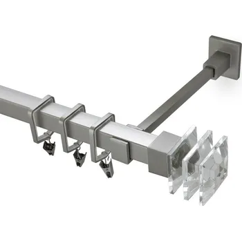 Garnýž Garnýž kovová 190 cm jednořadá 20x20 Crystal matná stříbrná