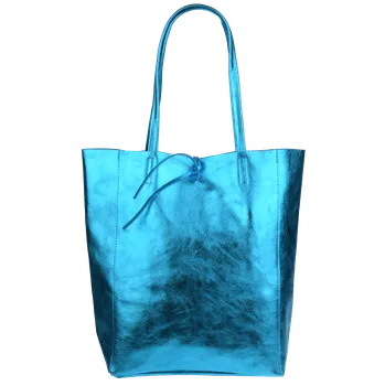 Kabelka NovaKabelka.cz Kožená italská kabelka Annalisa Azzura Lucida