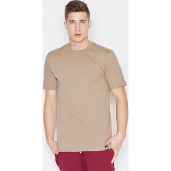 Béžové bavlněné tričko V001 Beige Velikost: XL