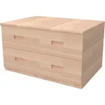 Domestav - DOMINO Skříň 2 zásuvková hloubka 576 buk cink mořený