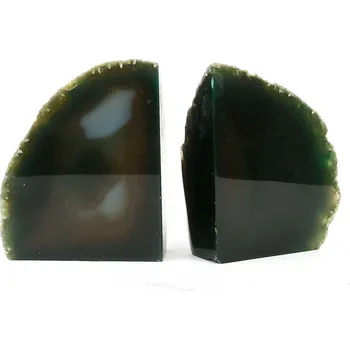 Přírodní kámen Achát dekorační bookendy 1291g