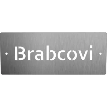Domovní číslo Jmenovka na schránku 2 - Nerezová Provedení: Bez otvoru pro uchycení - K lepení, Velikost (šířka): 15 cm