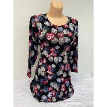 Dámská tunika Halena LENKATA podzimní vzor, Barva Modrá, Velikost 40 - na zakázku, Materiál 96% Viskoza 4% Lycra