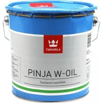 Olej na dřevo Tikkurila PINJASOL W-OIL - bezbarvý - 2,7L - VODOU ŘEDITELNÝ OLEJ NA DŘEVĚNÉ POVRCHY V INTERIÉRU I EXTERIÉRU