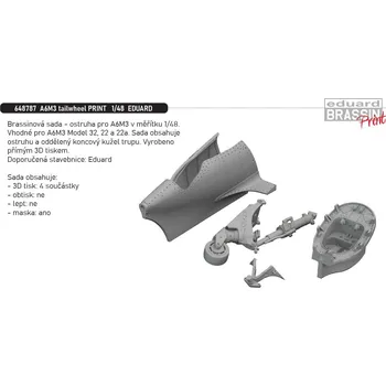 Plastikový model Eduard 1/48 A6M3 tailwheel PRINT (EDUARD)
