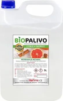 Biolíh Premium palivo do biokrbů 5 l citrus/skořice