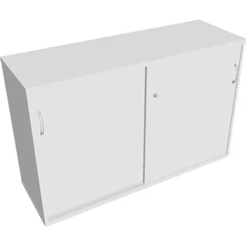 Kancelářský vozík HOBIS kancelářská policová skříň - SZ 2 120 02, zámek Huwill, bílá + doprava zdarma