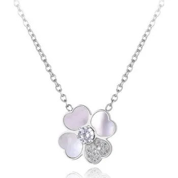 Náhrdelník B-TOP Dámský nerezový náhrdelník ČTYŘLÍSTEK