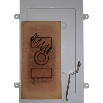 Komínová dvířka Komínová dvojitá dvířka s šamotovým uzávěrem 370 x 230 mm bílá
