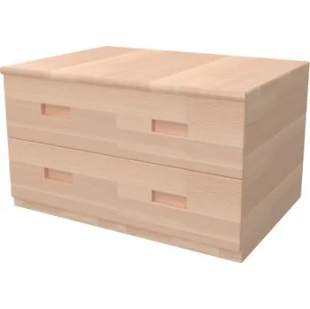 Šatní skříň Domestav - DOMINO Skříň 2 zásuvková hloubka 576 buk cink olejování