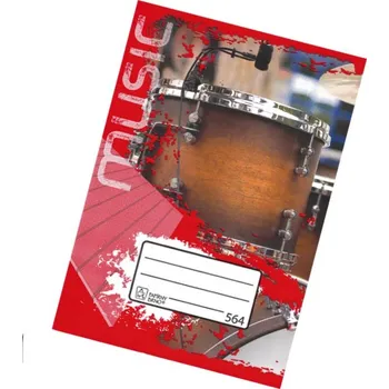 Sešit Papírny Brno Školní sešit A5 564 60 listů linkovaný Music