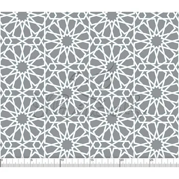 Zakázkový tisk, softshell, kočárkovina... Geometrické květiny na šedé Látky k tisku: Microfirba