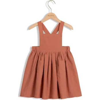 Dívčí šaty Roe Joe Roe&Joe Bavlněné šaty cihlové No3 Cotton Dress Brick Velikost: 128 / 8 let