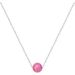 NUBIS® Ocelový náhrdelník s opálem - kulička 6 mm - NBP61-OP22