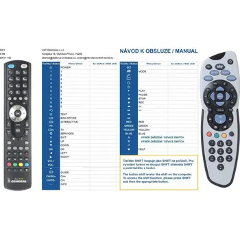 Dálkový ovladač General SKY+ HD - náhradní dálkový ovladač