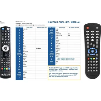 Dálkový ovladač General GI HD MINI - náhradní dálkový ovladač