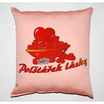 Dekorativní polštářek Polštářek lásky - 35 x 40 cm Barvarůžová