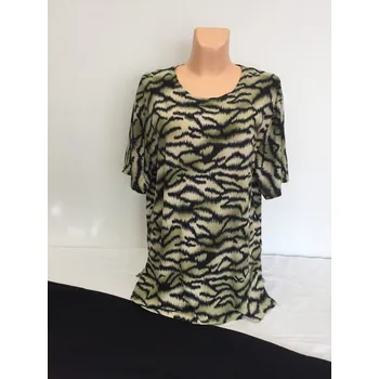 Dámské šaty Halenka a kalhoty souprava DREG, Barva Zelená, Velikost XXL 48, Materiál 98% Polyester 2% Lycra