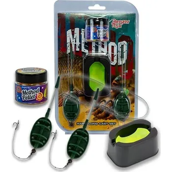BENZAR MIX - Sada krmítek s montáží Method Rapid Long Cast Set 2 x 65 g