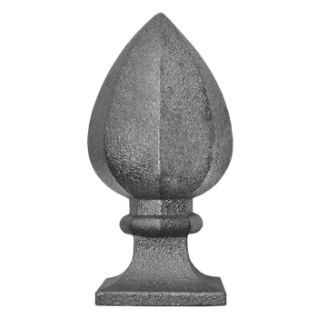 Zábradlí Šiška ozdobná H 155 mm, podstavec 80x80 mm, nevhodné na žárové zinkování, dutá