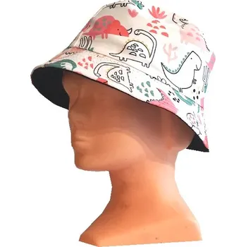 Pokrývka hlavy DĚTSKÝ KLOBOUK IV16-VELIKOST 50-56 Velikost: 50/52, Barva: S oranžovými Dinosaury