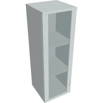 Kancelářský vozík HOBIS skříň policová dvéřová horní - S 3 40 02 L H, šedá + doprava zdarma