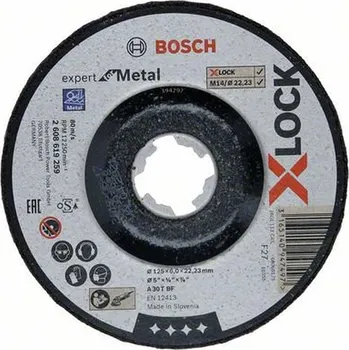 Brusný kotouč BOSCH X-LOCK Expert for Metal Brusný kotouč, 125×6×22,23mm 2608619259 free_store_pickup