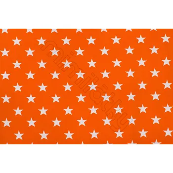 Hvězdy 4cm na oranžové úplet