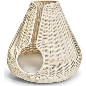 Pelíšek pro kočku Ratanový pelíšek pro kočku MiaCara Perla natural