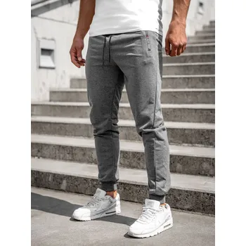 Pánské kalhoty Antracitové pánské teplákové jogger kalhoty Bolf JX5003A - 2XL