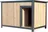Zateplená psí bouda pozinkovaná/dřevěná, 100 x 70 x 70 cm