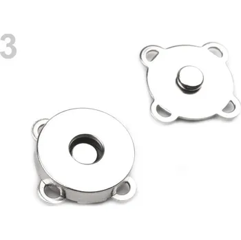 Magnetické zapínání 18mm nikl 730018