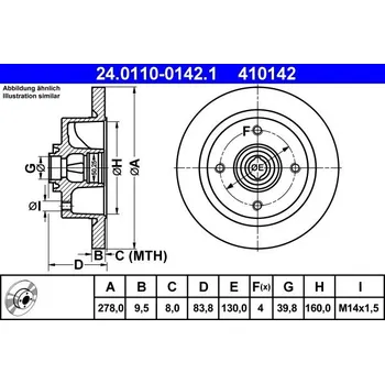 Brzdový kotouč Brzdový kotouč ATE 24.0110-0142.1