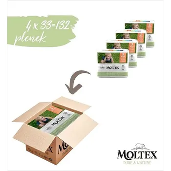 Plenkové kalhoty Moltex Pure & Nature Midi vel. 3 (4× 33 ks)