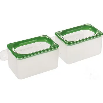 Krmítko pro ptáka Krmítko – napáječka plastová k zavěšení, dvojité 5,3x17,6x4,8