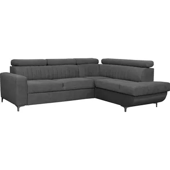 Sedací souprava Rozkládací rohová sedačka BETTER tmavě šedá