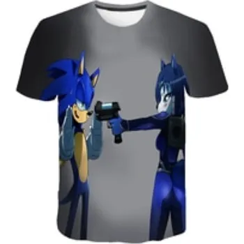 Tričko SONIC 3D šedé Velikost: 150