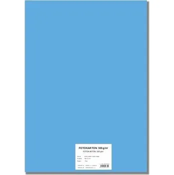 Papír pro tiskárny Barevný karton EXTRA 300g A4 světle modrý [10 listů]
