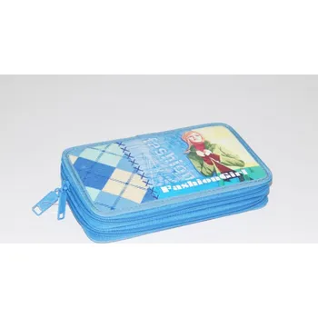 Koh-i-noor Penál 2 patra FASHIONGIRL modrý naplněný 263121