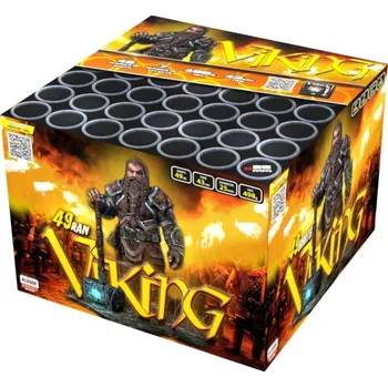 Zábavní pyrotechnika Ohňostroj kompakt, baterie, C4925V Viking 49 ran, 25 mm, 7 různobarevných efektů.