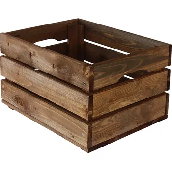 Úložný box Dřevěná bedýnka SD-3-40x30, Hnědá