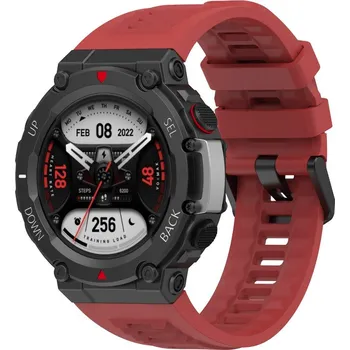 Příslušenství k chytrým hodinkám eses Silikonový řemínek pro Amazfit T-Rex 2 - Červený