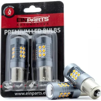 Autožárovka PY21W LED žárovky (24 x SMD 3030) oranžová CANBUS