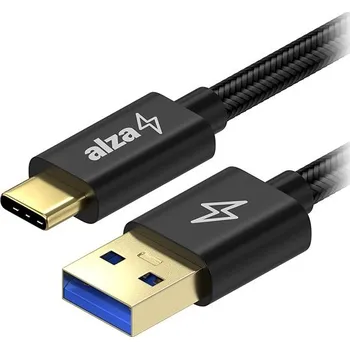 Kabel AlzaPower AluCore USB-A to USB-C 3.2 Gen 1 5Gbps 1m černý