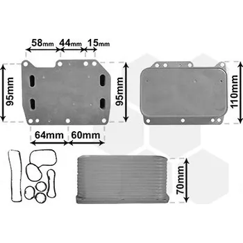 Chladič motoru Olejový chladič, motorový olej VAN WEZEL 43013704