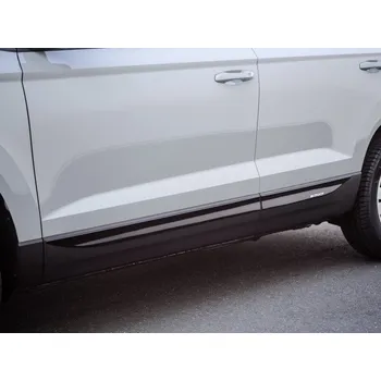 Tuning Lišty bočních dveří M-TRACK (černý lesklý "klavírlak") Škoda Karoq 2017- | Milotec