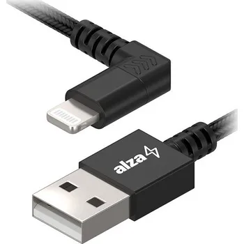 Datový kabel AlzaPower 90Core USB-A to Lightning MFi 1m černý