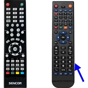 Dálkový ovladač Dálkový ovladač Sencor SLT1974DVD , SLT1975DVD , SLT1675DVD , SLT2275DVD náhradní