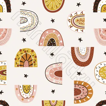 Barevná duha na růžové úplet