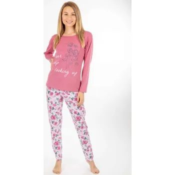 Dámské noční prádlo Pyžamo dámské MUZZY Růže - XL